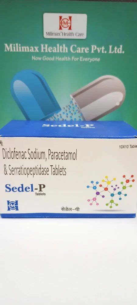 Diclofenac Sodium And Paracetamol Serratiopeptidase Tablets At Rs Box Diclofenac