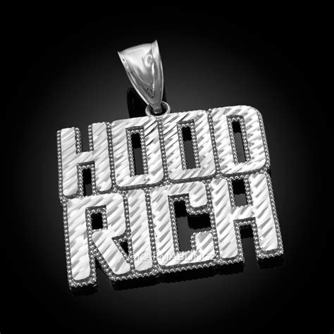 Sterling Silver Hood Rich Hip Hop Dc Pendant