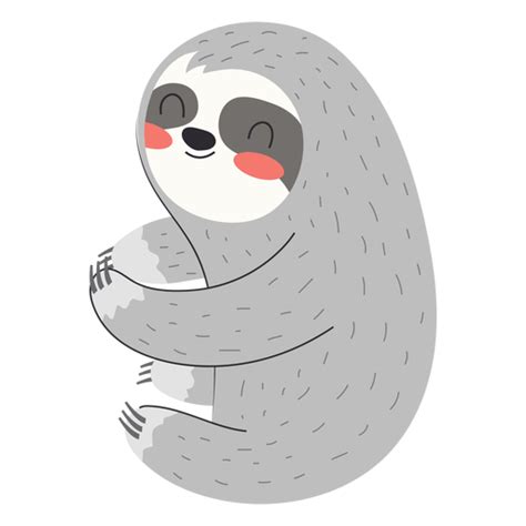 Cute Sloth Character Transparent Png And Svg Vector