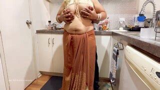 Indian Couple Romance In The Kitchen Saree Sex Saree Lifted Up Ass