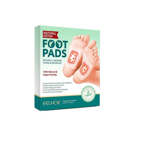 10pcs Deep Cleansing Foot Pads Detox Foot Patches Natural Detoxification Body Toxins Feet