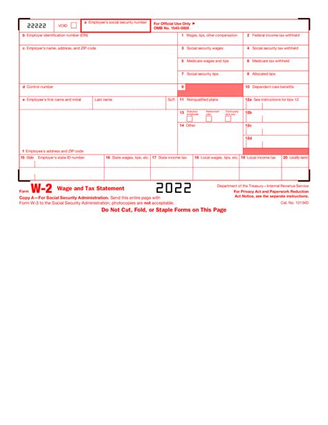 2022 W2 Free Fillable And Printable W 2 Form Fillable Form 2023