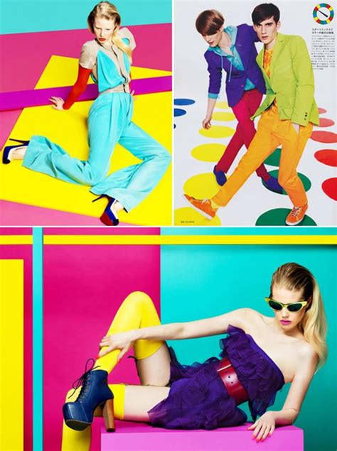 Editorial Color Blocking Colorful Photoshoot Editorial Fashion