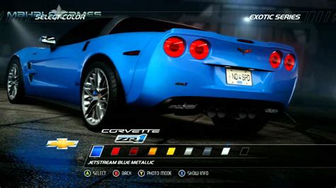 Need For Speed Hot Pursuit Cars Chevy Corvette Zr 1 Youtube