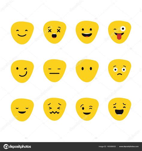 Smiley Faces Expressing Different Feelings — Stock Vector © Xologon