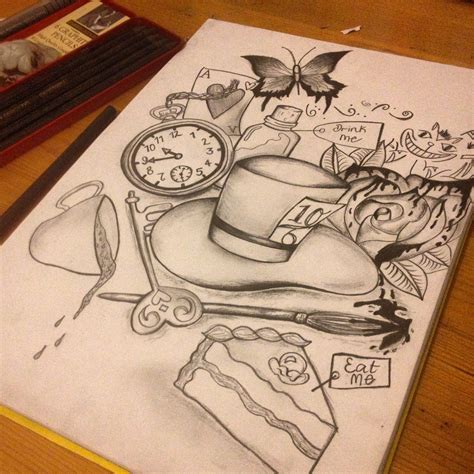 Alice In Wonderland Drawing Drawing Alice In Wonderland Draw Tatuagem