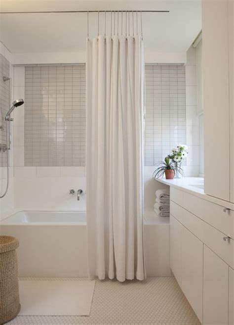 Love This Curtain Idea Bathroom Shower Curtains Modern Shower