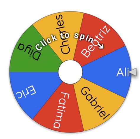 Just add the options and spin the wheel to get a random answer. Wheel of Names - Reading Specialty