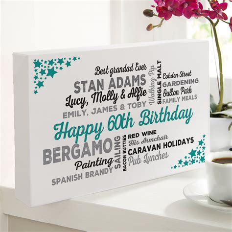 What should i consider when buying60th birthday. Personalised 60th Birthday Presents For Her | Chatterbox Walls