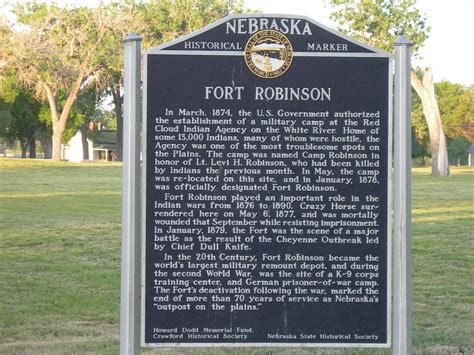 Fort Robinson Historic Marker Fort Robinson Nebraska Flickr
