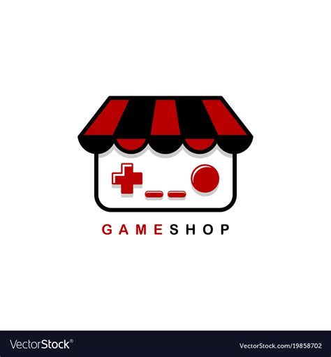 Video Game Shop Theme Logo Template Royalty Free Vector