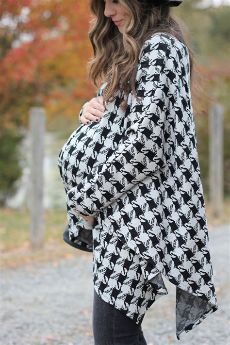 Maternity Style Houndstooth Poncho Lauren Mcbride