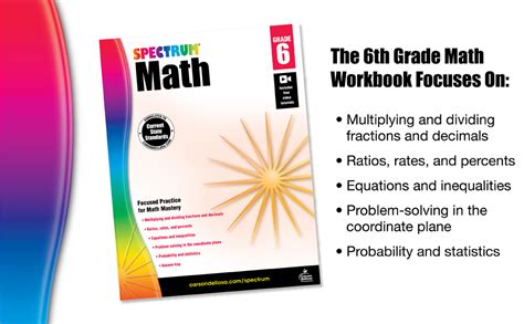 Spectrum Math Workbook Grade 6 Spectrum 9781483808741 Books Amazonca