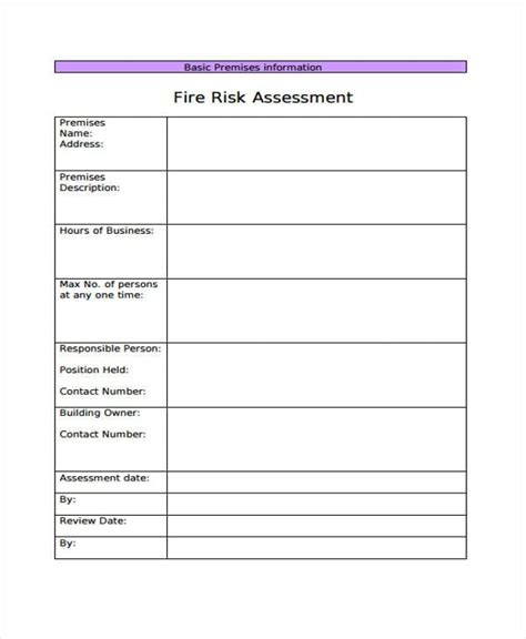 Risk Assessment Template Pdf Fill Online Printable Fillable Blank