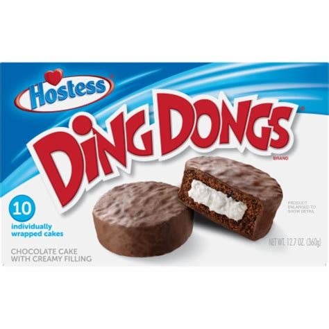 Hostess Chocolate Ding Dongs Creamy Filling Individually Wrapped Ct Oz Kroger