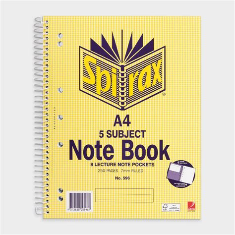 Spirax A4 5 Subject Notebook 250 Page Officeworks