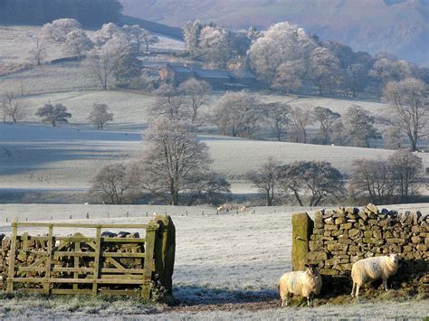 The Area England Countryside Scenery Winter Scenes