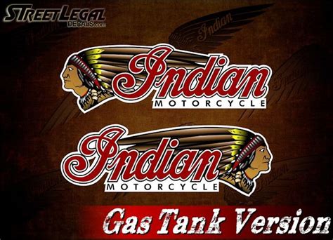 Automotive Indian War Bonnet Motorcycles Set Of 2 Vinyl Decal Sticker