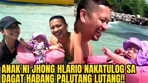 Anak Ni Jhong Hilario Na Si Baby Sarina Nakatulog Habang Nasa Dagat