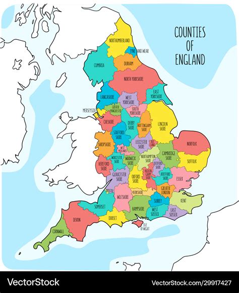 England Map With Cities And Counties Laminated Uk Counties Map Gambaran