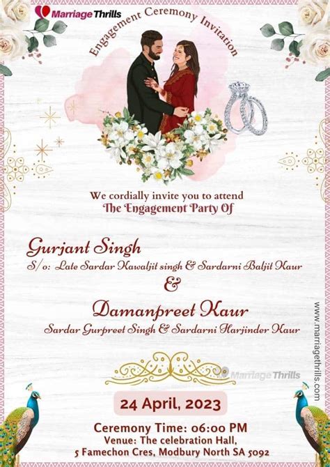 Beautiful Engagement Invitation Card Latest 2023 Download