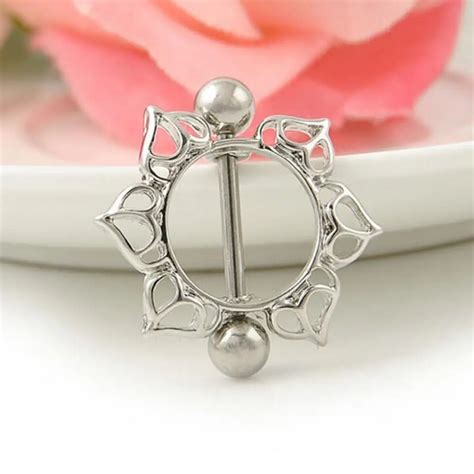 Fashion Lady Breast Milk Buckle Flame Ring Sexy Stainless Steel Nipple Rings Belly Chain Women