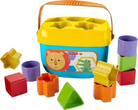 Fisher Price Ffc84 Babys First Building Blocks Shape Sorting Game With