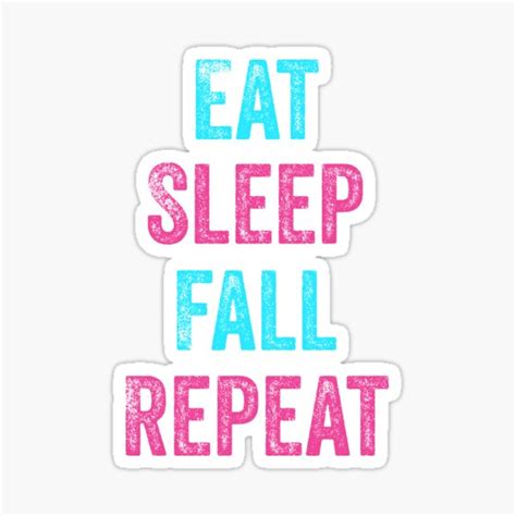 Fall Guys Ultimate Knockout Eat Sleep Fall Repeat Sticker By