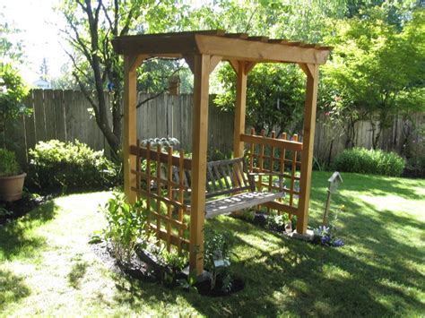This swing bench is a super cool alternative to a hammock that will comfortably sit two or more people. A Red Envelope: Bench swing arbor