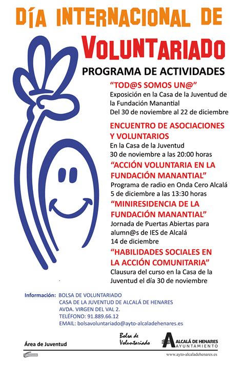 Programa Del Día Internacional Del Voluntariado En Alcalá Dream Alcalá