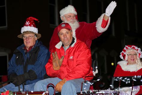 Santa Claus And Mrs Claus In The 56th Annual Clarksville Lighted