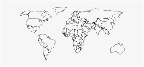 World Map With Country Borders Printable Tutor Suhu