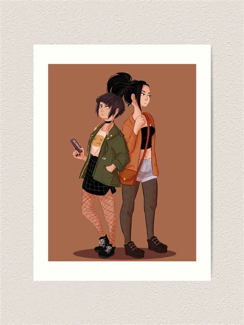 My Hero Academia Momo And Jirou Art Print For Sale By Mariogal