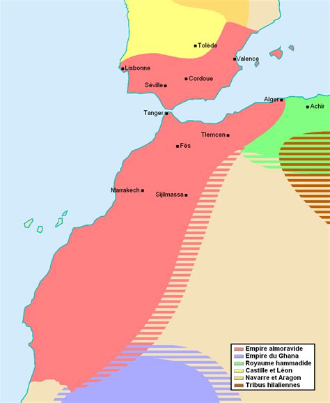 The Almoravid Empire At Its Greatest Extent C 1120 Morocco Spain