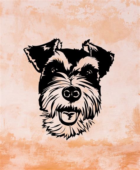 Schnauzer Svg Clipart Silhouette For Cricut Png Eps Dxf Etsy