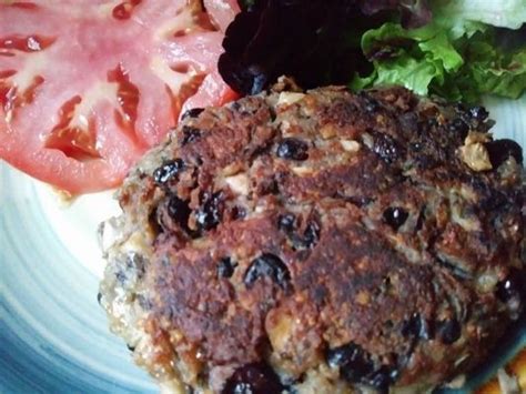 Black Beans And Baby Bella Mushroom Burgers On