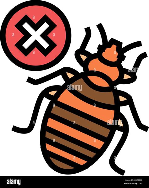 bed bug treatment color icon vector illustration stock vector image and art alamy