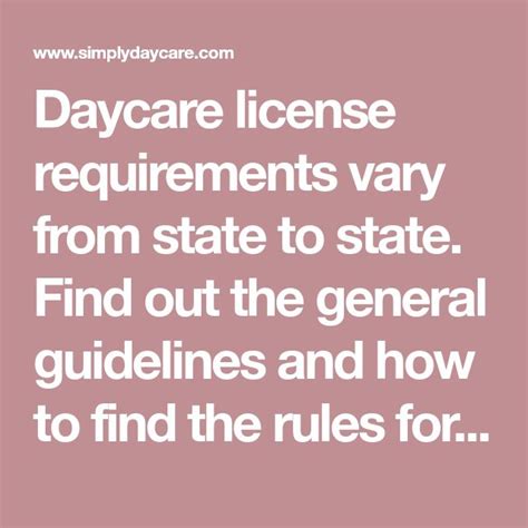 Daycare License Requirements Vary From State To State Find Out The