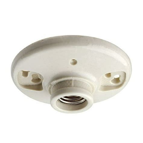 Leviton 9883 Porcelain Keyless Incandescent Ceiling Light Socket