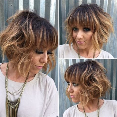 Curly hair with bangs hairstyles is most of the time avoided by women with ringlets and waves 15. 28 Super Cute Ways to Curl Your Bob - PoPular Haircuts