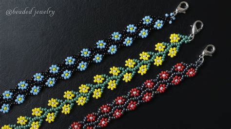 Beaded Daisy Chain Bracelet Tutorial How To Make Beaded Bracelet