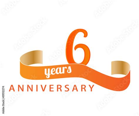 6 Year Anniversary Logo Stock Image And Royalty Free Vector Files On