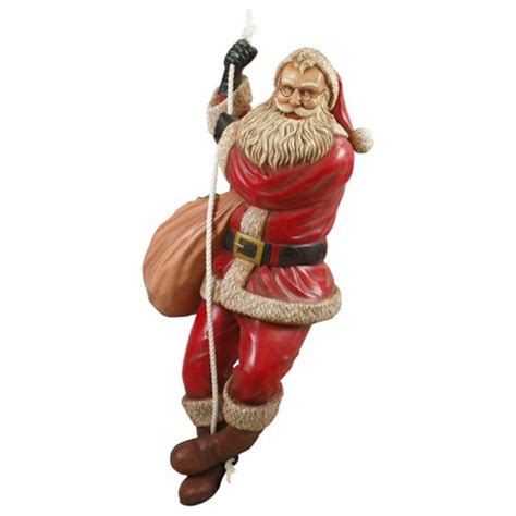 Reinforced Fiberglass Santa Climbing A Rope Holidynamics