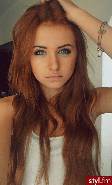 Love This Hair Color Ginger Red Green Eyes Great Makeup