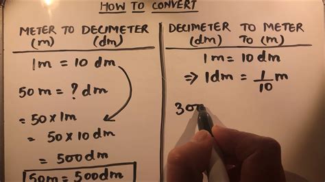How To Convert Meter To Decimeter And Decimeter To Meter Youtube