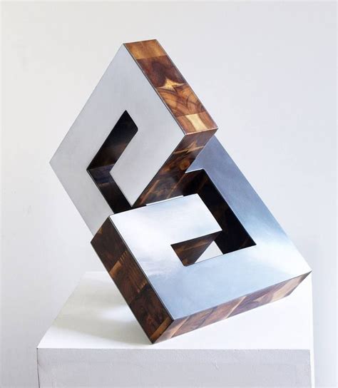 Original Geometric Sculpture By Nikolaus Weiler Abstract Art On Wood