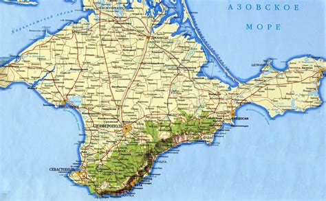 Crimea Peninsula Map Crimea Ukraine Mappery