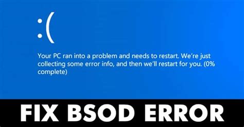 How To Fix ‘your Pc Ran Into A Problem Bsod Error Laptrinhx News