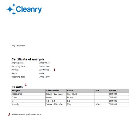 Certificate Of Analysis Alisqi Help Center Free Certificate Of
