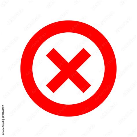 Red Cross On White Background Isolated Vector Illustration Circle